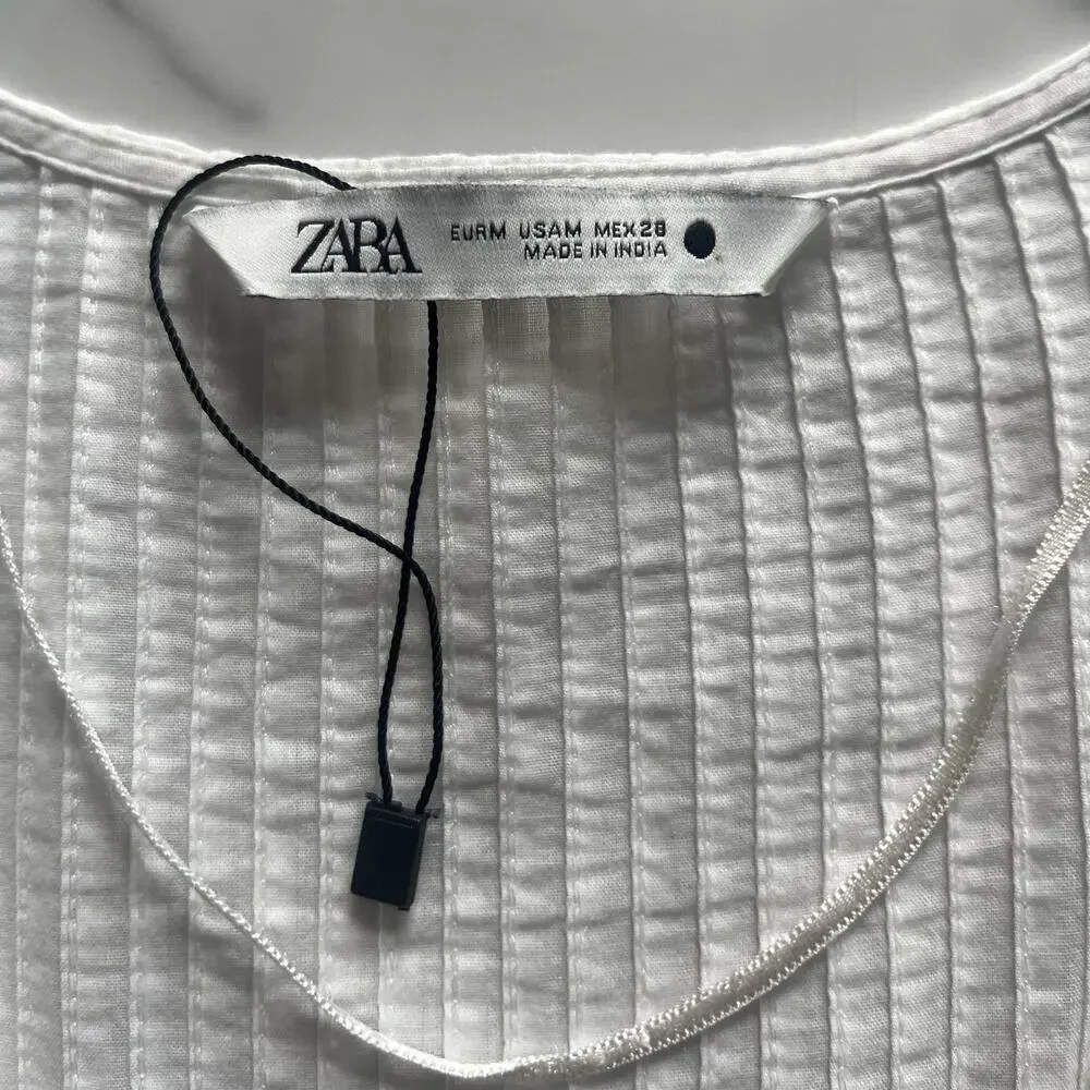 Zara White Eyelet Maxi Dress - Picture 3 of 11